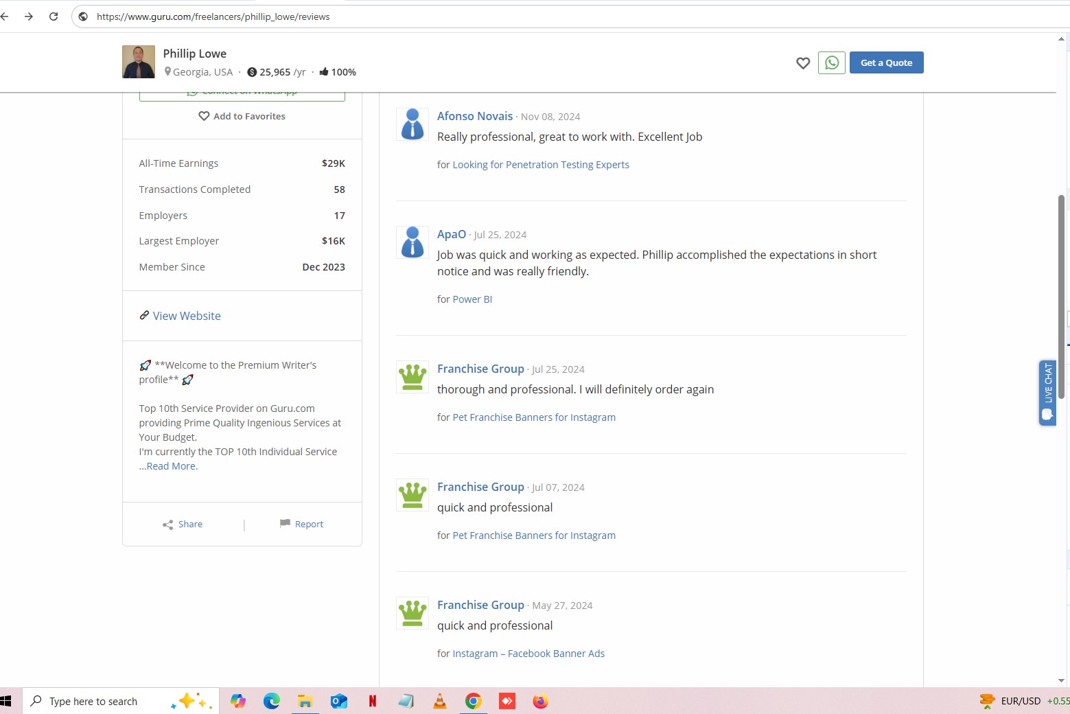 Testimonial Screenshot 1